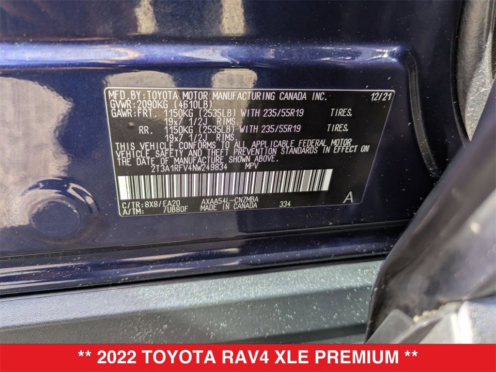 Used 2022 Toyota RAV4 XLE Premium image 90