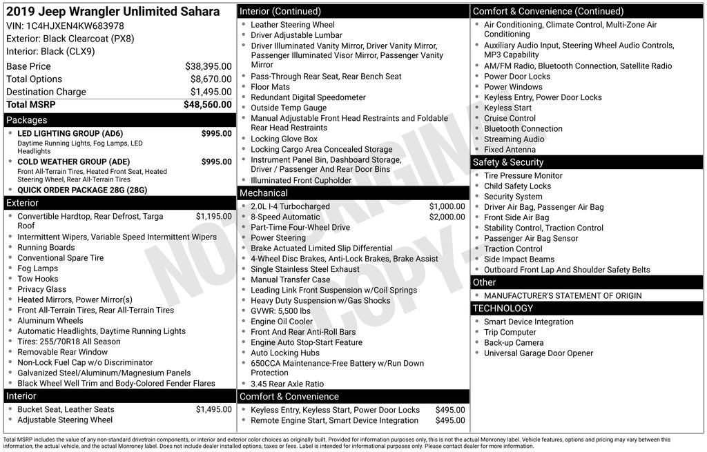 Used 2019 Jeep Wrangler Unlimited Sahara w/ Cold Weather Group image 17