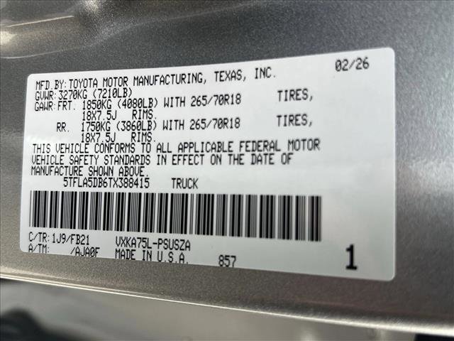 New 2026 Toyota Tundra SR5 image 20