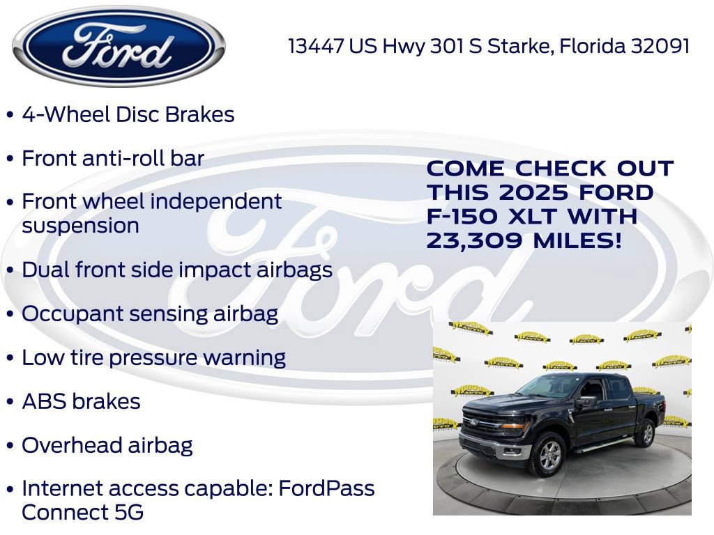 Certified 2025 Ford F150 XLT w/ Equipment Group 301A Standard AWD/4WD image 32