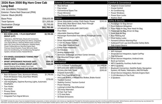 New 2026 RAM 3500 Big Horn AWD/4WD image 40