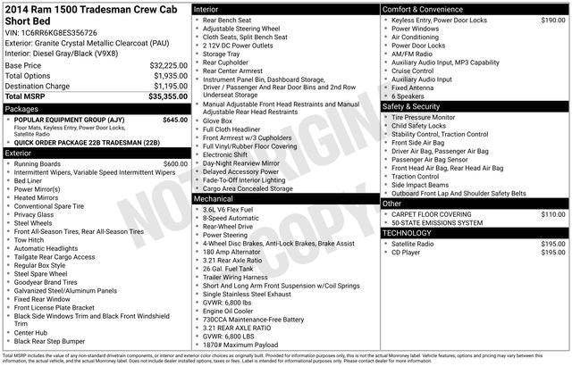 Used 2014 RAM 1500 Tradesman w/ Popular Equipment Group image 14