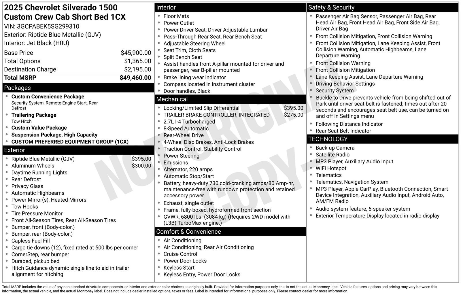 Used 2025 Chevrolet Silverado 1500 Custom RWD image 9
