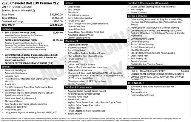 Used 2023 Chevrolet Bolt EUV Premier w/ Sun & Sound Package FWD image 2