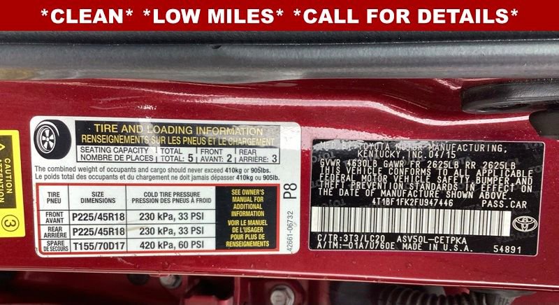 Used 2015 Toyota Camry XSE w/ Moonroof Package FWD image 24