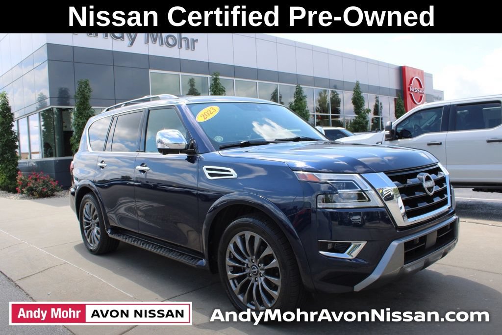 Certified 2023 Nissan Armada Platinum w/ Captain's Chairs Package AWD/4WD 360° Tour