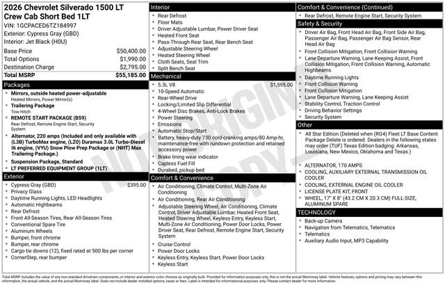 Used 2026 Chevrolet Silverado 1500 LT