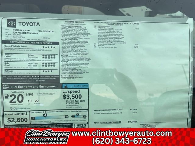 New 2025 Toyota Tundra 1794 Edition w/ TRD Off-Road Package image 12