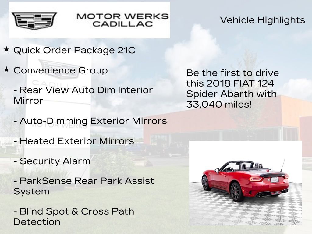 Used 2018 FIAT 124 Spider Abarth w/ Convenience Group RWD image 14