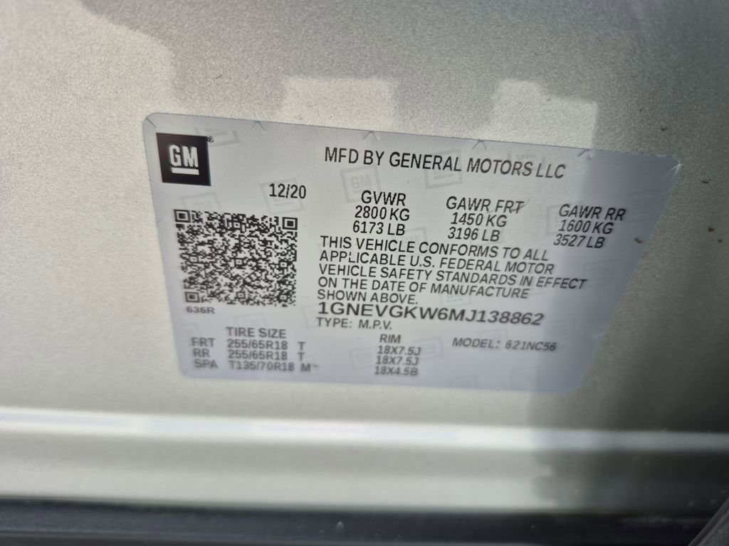 Used 2021 Chevrolet Traverse LT image 30