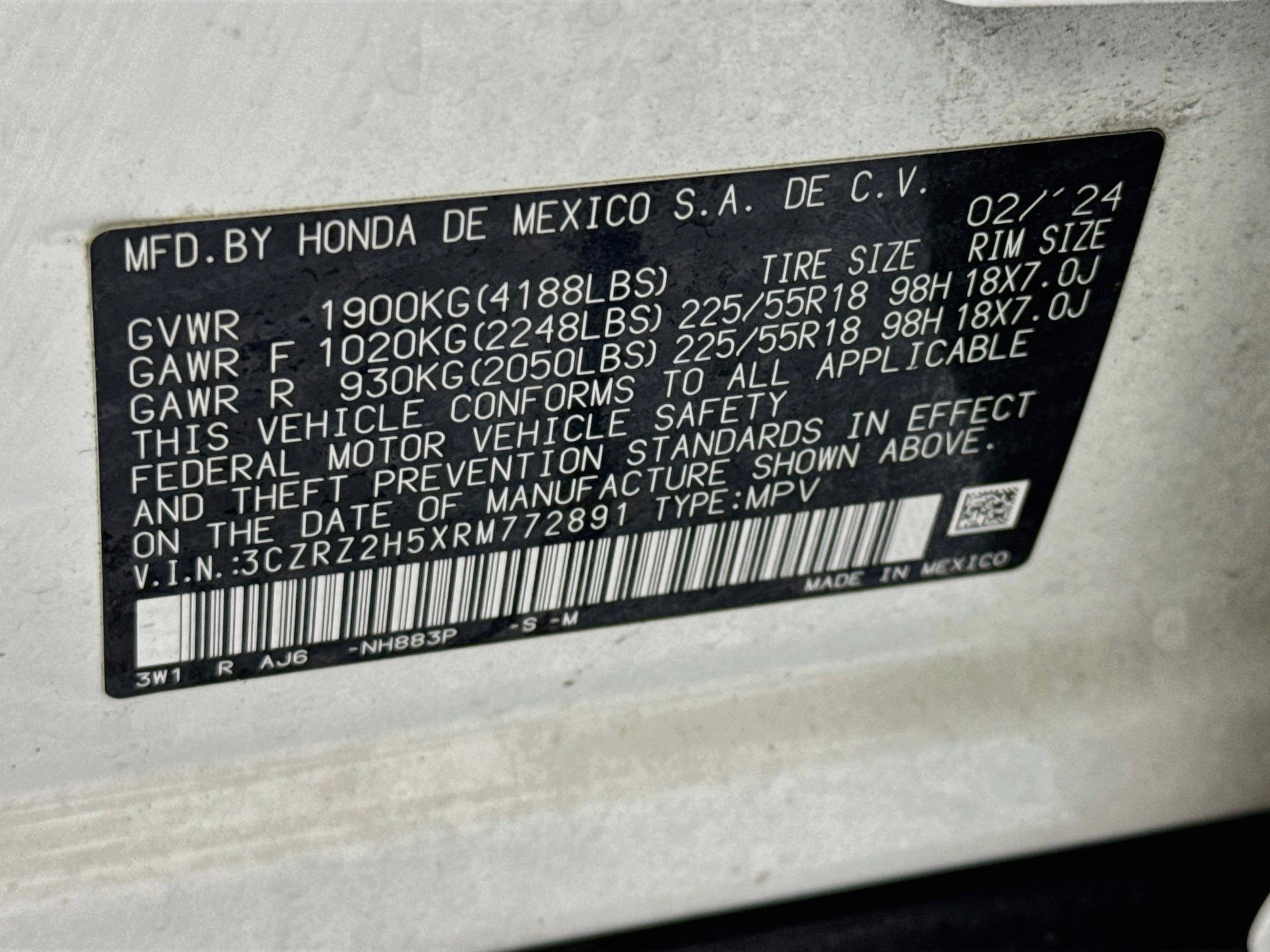 Certified 2024 Honda HR-V Sport image 30