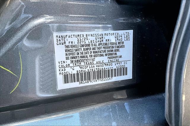 New 2026 Nissan Sentra SV w/ Floor Mat Package image 13