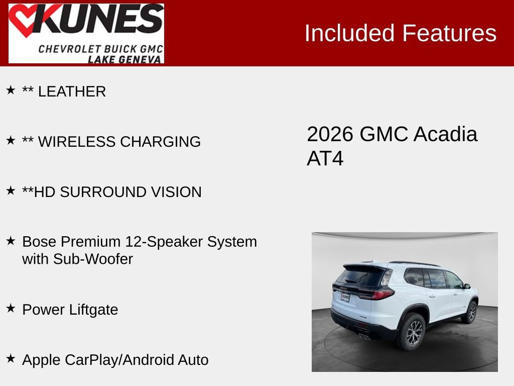New 2026 GMC Acadia AT4 w/ Luxury Package AWD/4WD image 3