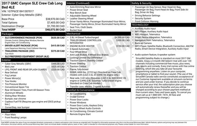 Used 2017 GMC Canyon SLE w/ SLE Convenience Package AWD/4WD image 31