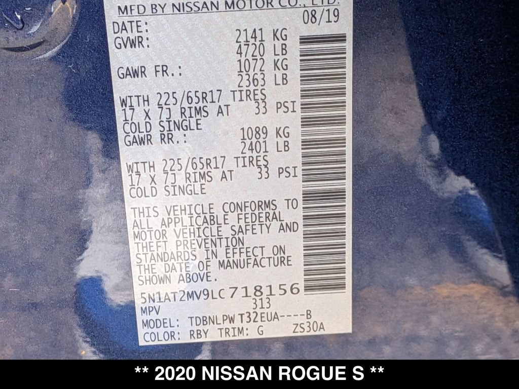 Used 2020 Nissan Rogue S AWD/4WD image 26