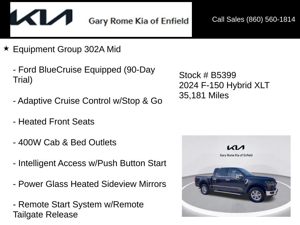 Used 2024 Ford F150 XLT w/ Equipment Group 302A MID AWD/4WD image 6