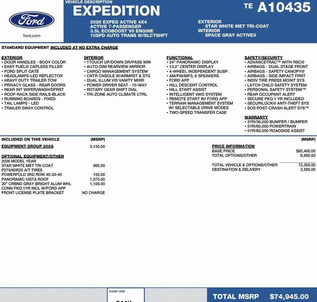 New 2026 Ford Expedition Active image 2