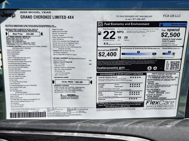New 2025 Jeep Grand Cherokee Limited image 17