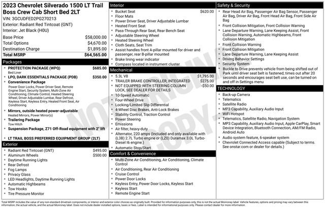 Certified 2023 Chevrolet Silverado 1500 LT Trail Boss w/ Protection Package AWD/4WD image 7