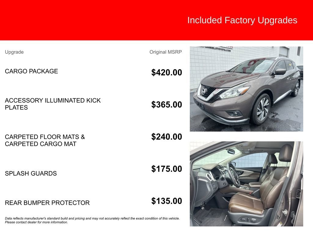 Used 2018 Nissan Murano Platinum w/ Cargo Package FWD image 5