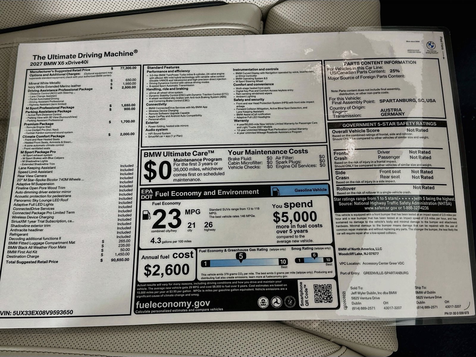 New 2027 BMW X6 xDrive40i AWD/4WD image 48