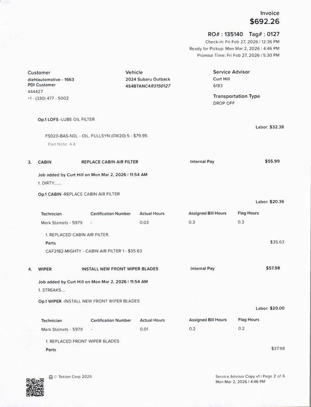 Used 2024 Subaru Outback Limited image 36