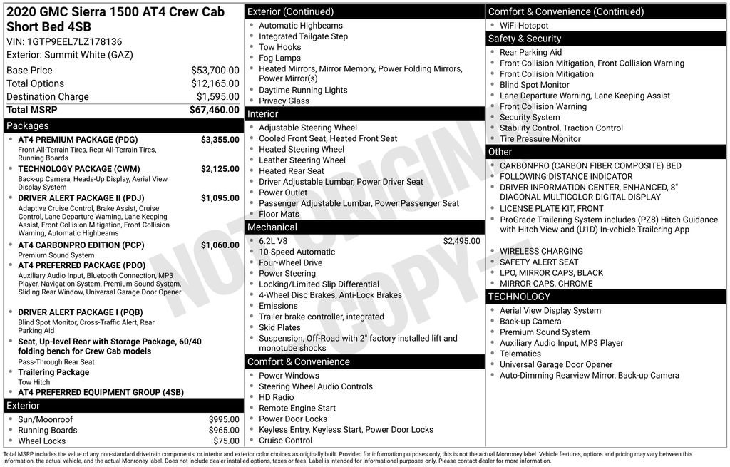 Used 2020 GMC Sierra 1500 AT4 w/ AT4 Premium Package image 6