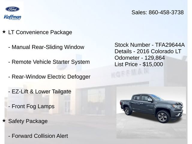 Used 2016 Chevrolet Colorado LT w/ Luxury Package, Chrome AWD/4WD image 15