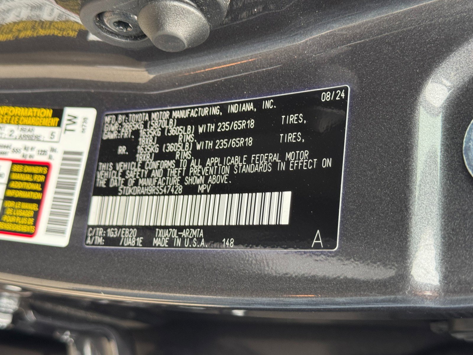 Used 2024 Toyota Highlander XLE image 46
