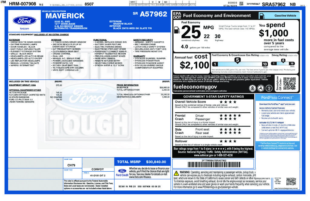 Used 2025 Ford Maverick XL w/ 4K Tow Package AWD/4WD image 38