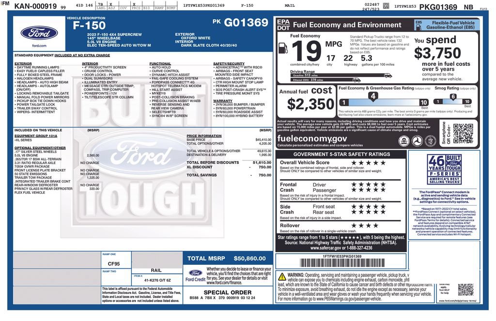 Used 2023 Ford F150 XL w/ Trailer Tow Package AWD/4WD image 22