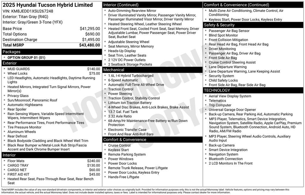 Used 2025 Hyundai Tucson Limited AWD/4WD image 2