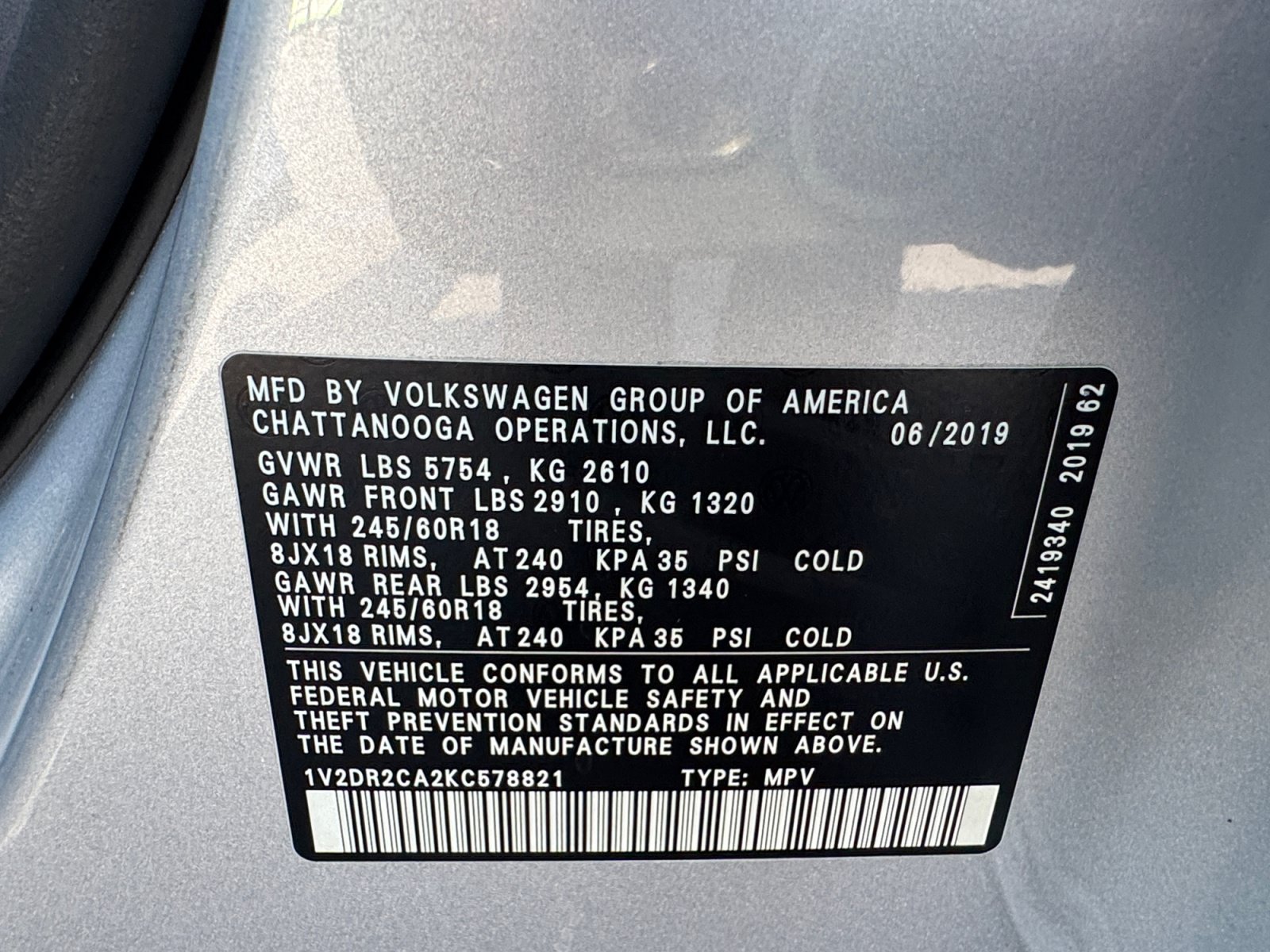 Used 2019 Volkswagen Atlas SE w/ Towing Package FWD image 16