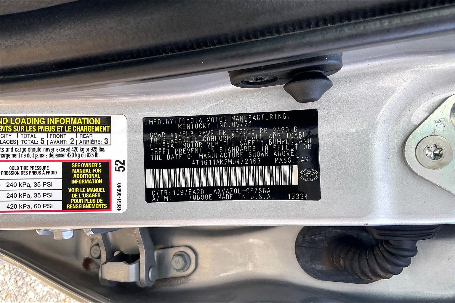 Used 2021 Toyota Camry SE FWD image 36