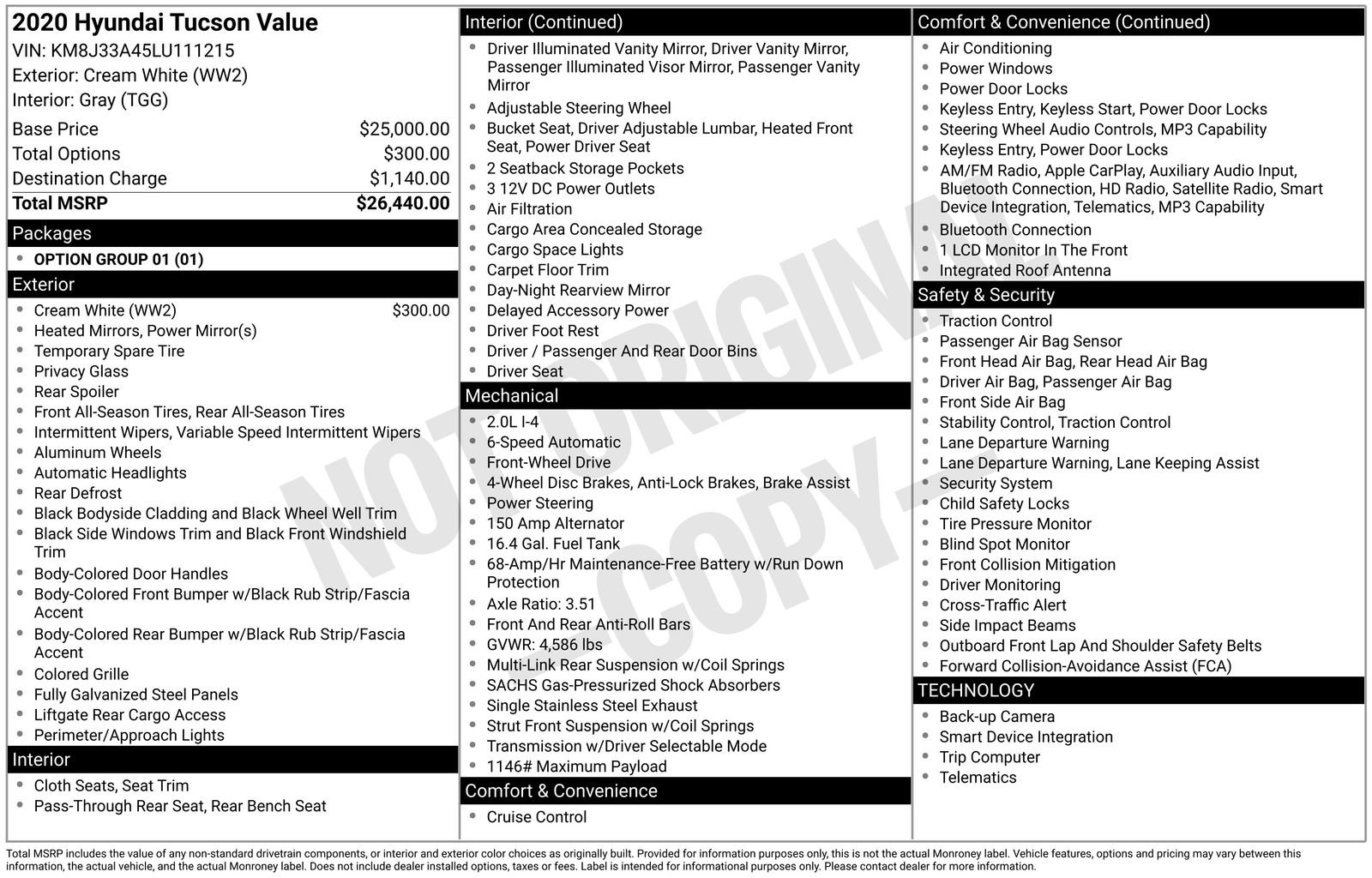 Used 2020 Hyundai Tucson Value FWD image 31