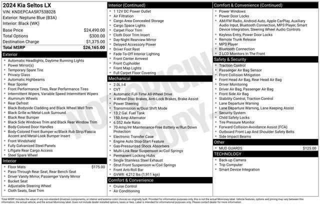 Certified 2024 Kia Seltos LX image 34