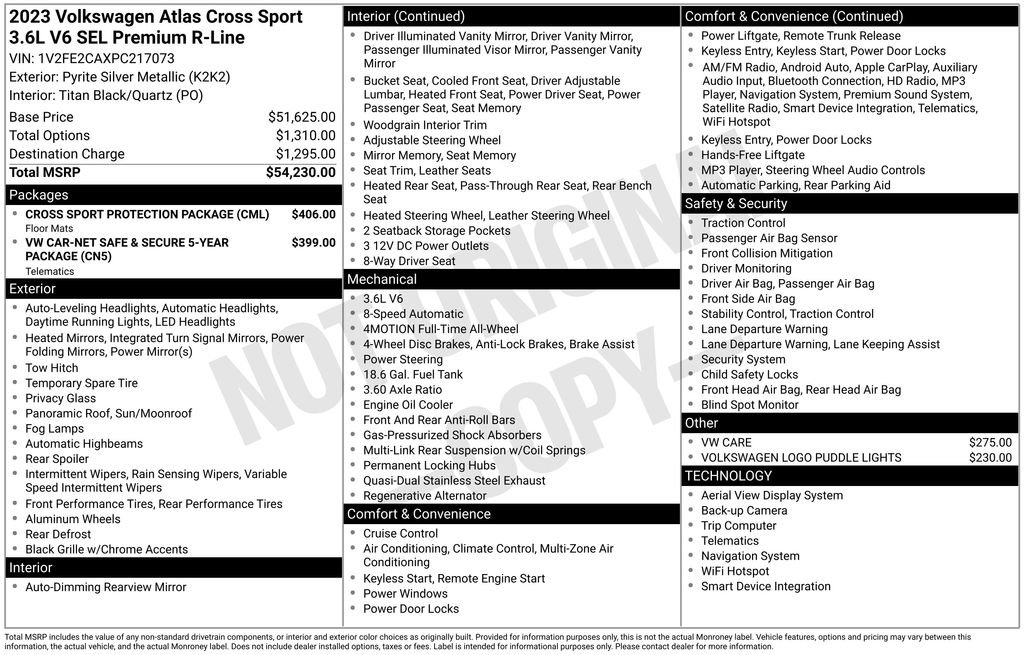 Certified 2023 Volkswagen Atlas Cross Sport SEL Premium R-Line AWD/4WD image 41