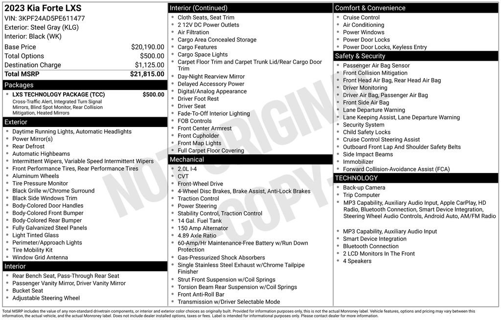 Used 2023 Kia Forte LXS w/ LXS Technology Package FWD image 38
