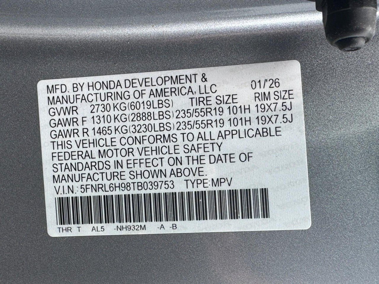 Certified 2026 Honda Odyssey Elite image 26