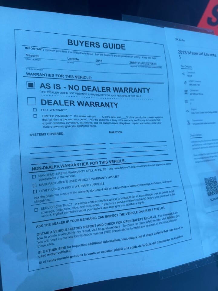 Used 2018 Maserati Levante S image 9