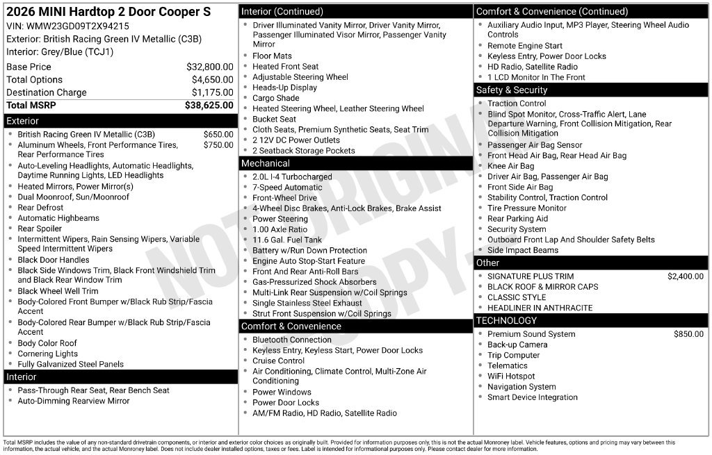 Certified 2026 MINI Cooper S FWD image 36