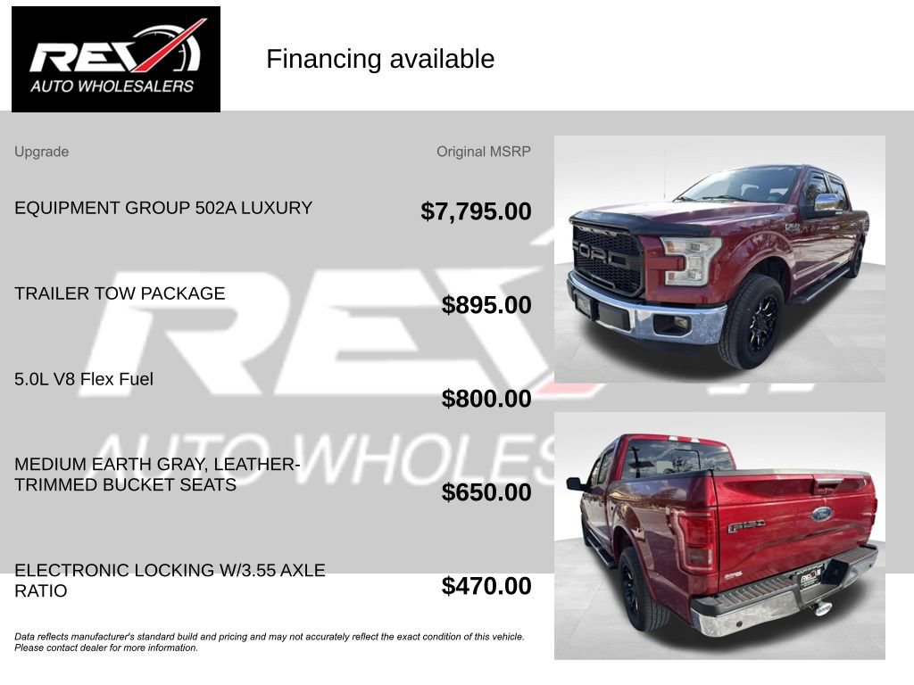 Used 2016 Ford F150 Lariat w/ Equipment Group 502A Luxury image 6
