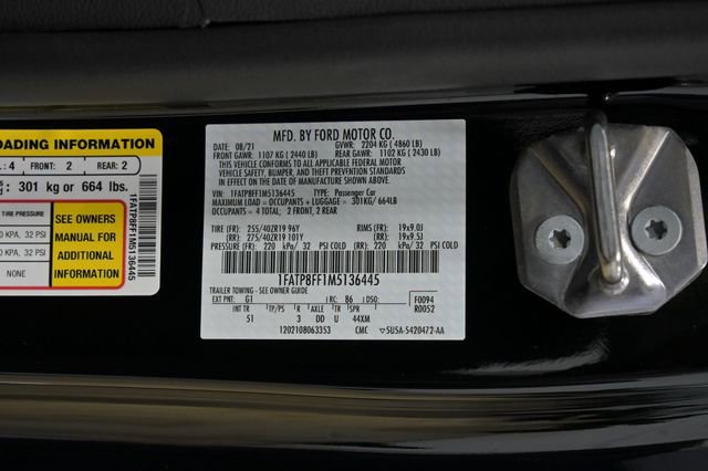 Used 2021 Ford Mustang GT Premium w/ GT Performance Package RWD image 67