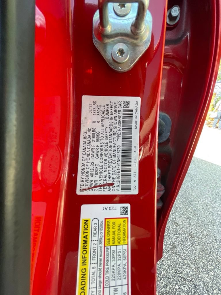 Used 2022 Honda Civic Touring image 14