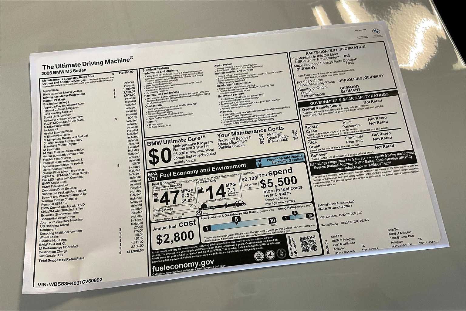 New 2026 BMW M5 w/ Carbon Package image 19