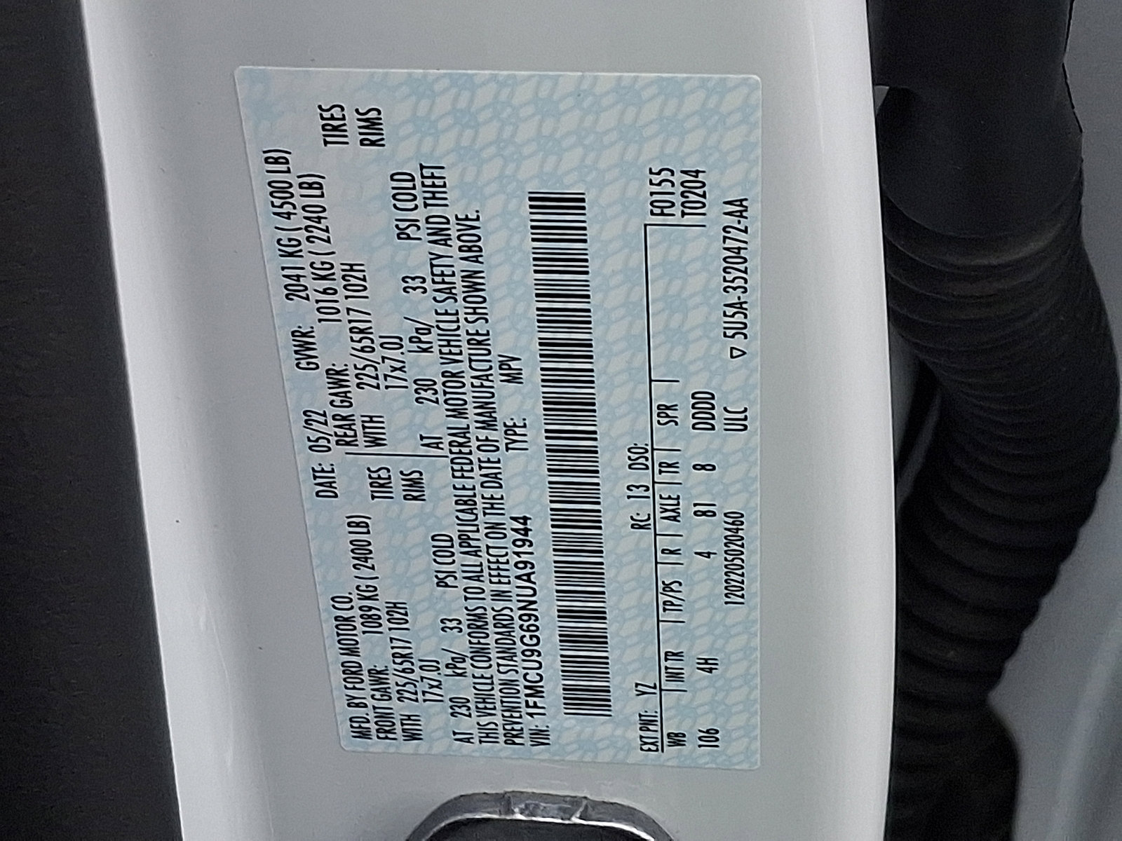 Certified 2022 Ford Escape SE AWD/4WD image 26