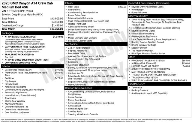 Certified 2023 GMC Canyon AT4 w/ AT4 Premium Package AWD/4WD image 44