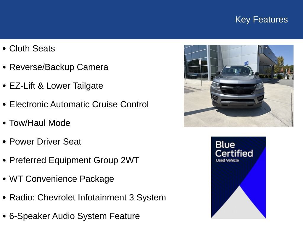 Used 2020 Chevrolet Colorado W/T w/ WT Convenience Package RWD image 29