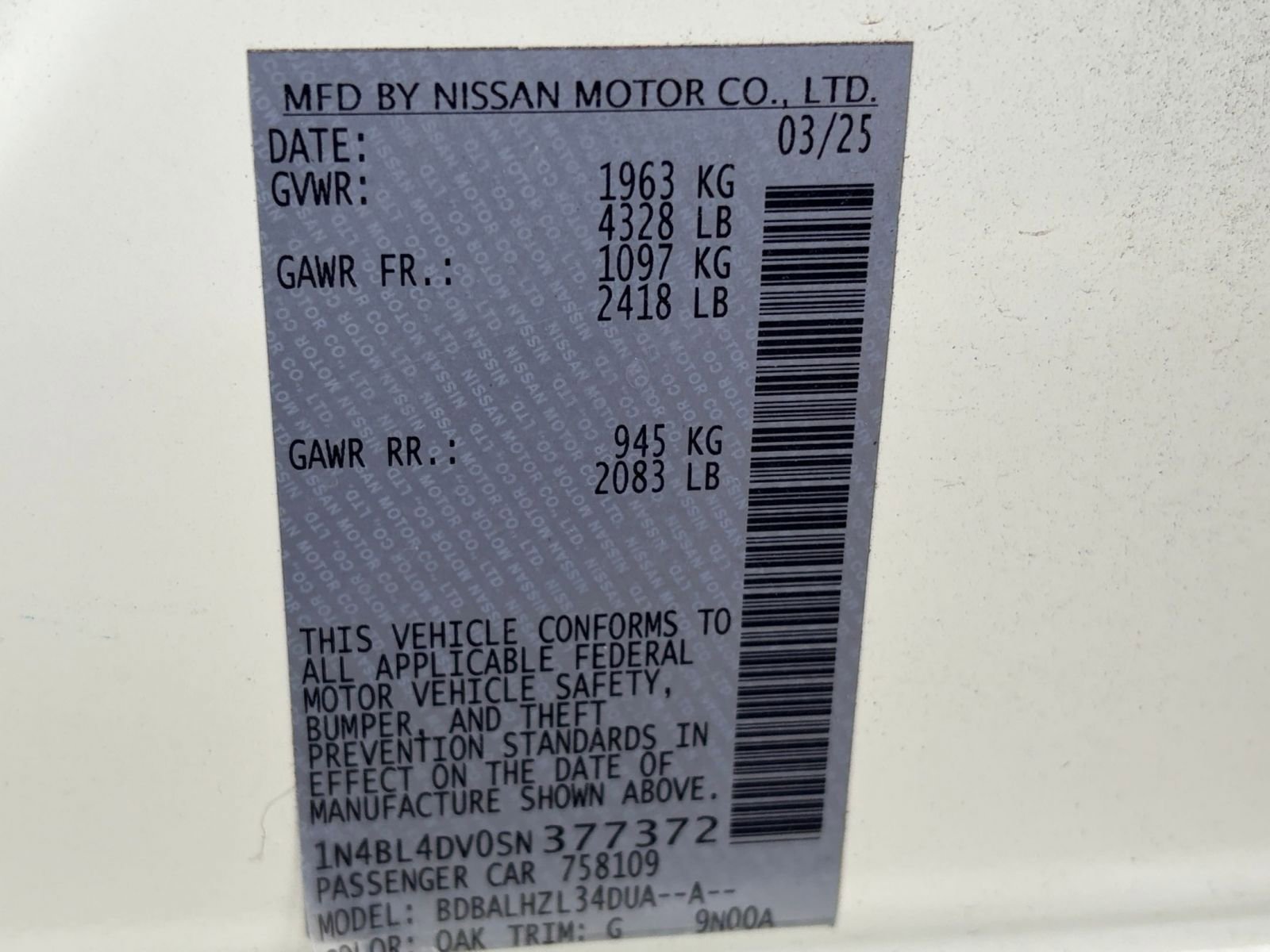 Used 2025 Nissan Altima 2.5 SV FWD image 29