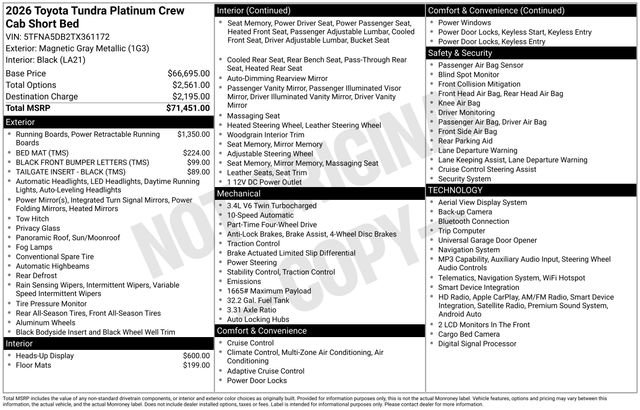 Used 2026 Toyota Tundra Platinum AWD/4WD image 33